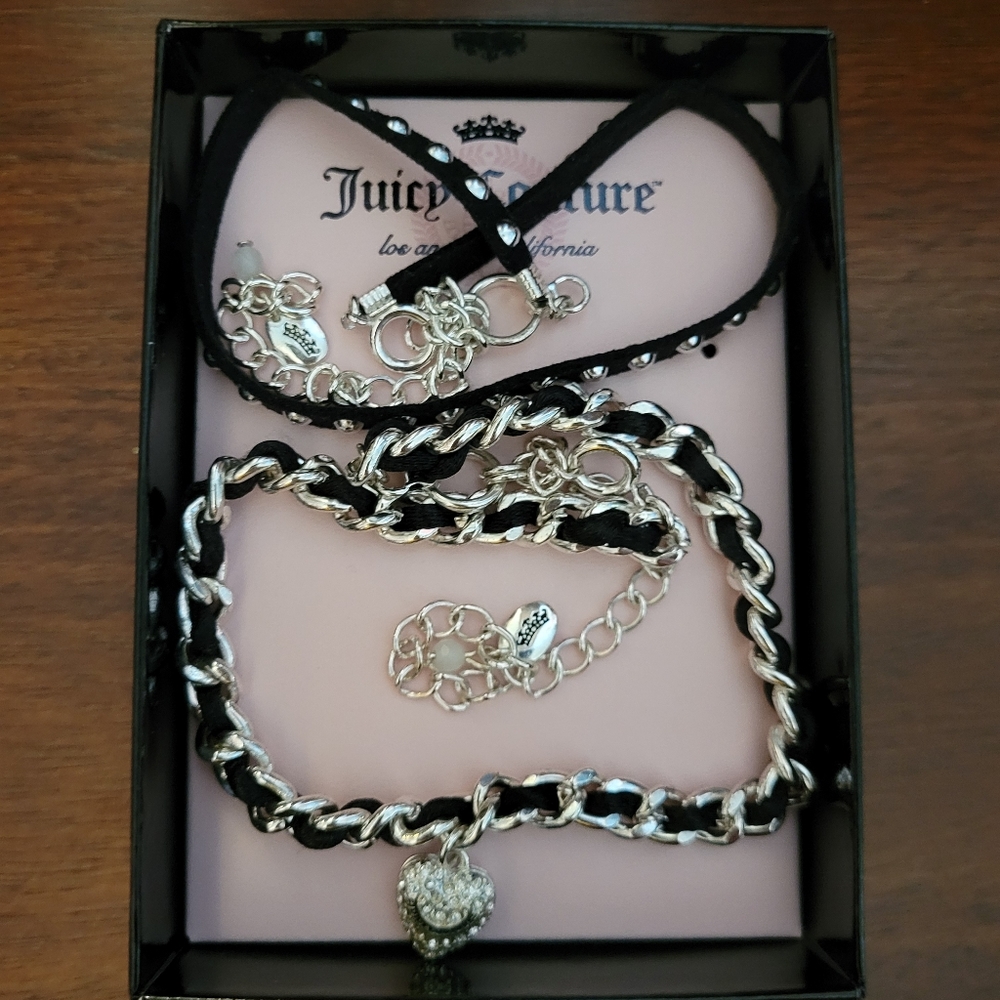 Juicy Couture Black/Silver Chokers
